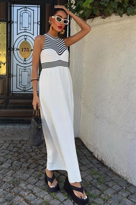 Dzianinowa sukienka maxi