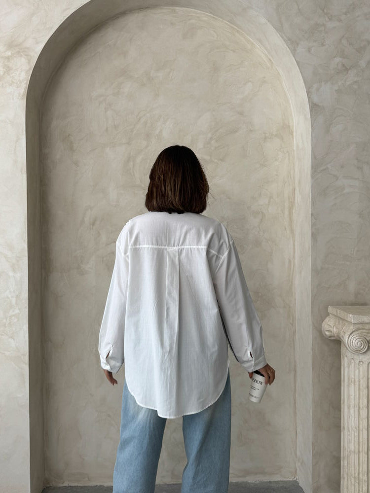 Koszula w paski - niebieska