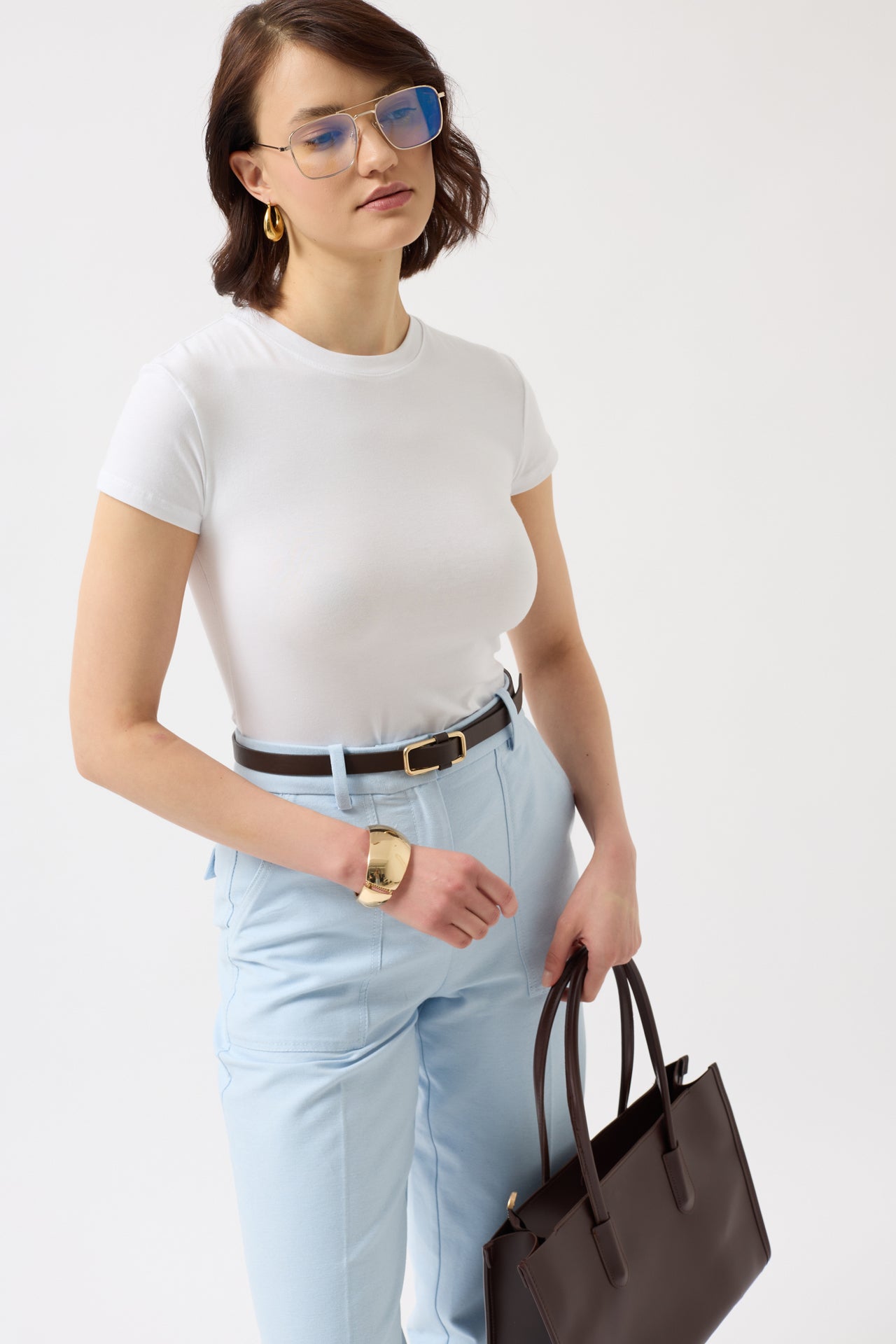 T-shirt basic - bialy